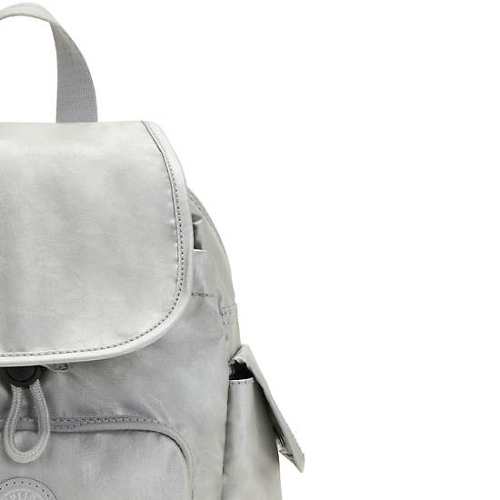 Kipling City Pack Mini Metallic Backpack Rygsække Sølv | DK 2020YX